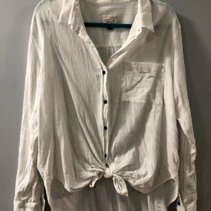 White button down